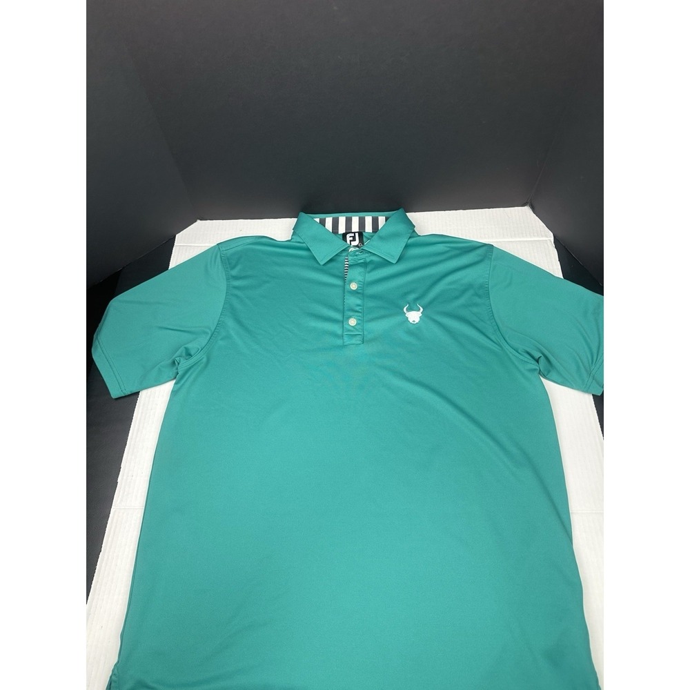 Foot Joy Polo Shirt Mens L Cow Logo Logo Stretch Golf FJ